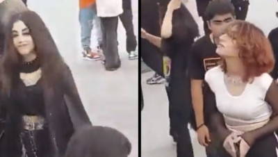 اعتقال مراهقات إيرانيات لنزعهن الحجاب في مناسبة رياضية (فيديو)