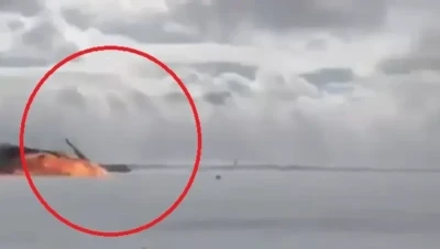 مشهد مخيف لتحطم طائرة أميركية في كندا: انقلبت واحترقت أثناء الهبوط