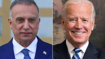 بايدن يحث الكاظمي على محاسبة المسؤولين عن الهجمات الصاروخية بالعراق