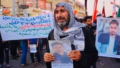 مظاهرات غاضبة في العراق عقب اغتيال والد المحامي المختطف "علي جاسب"