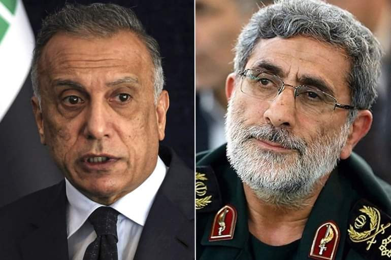 "قاآني" يلتقي الكاظمي وميليشيات الحشد في بغداد.. ماذا دار بينهم؟  