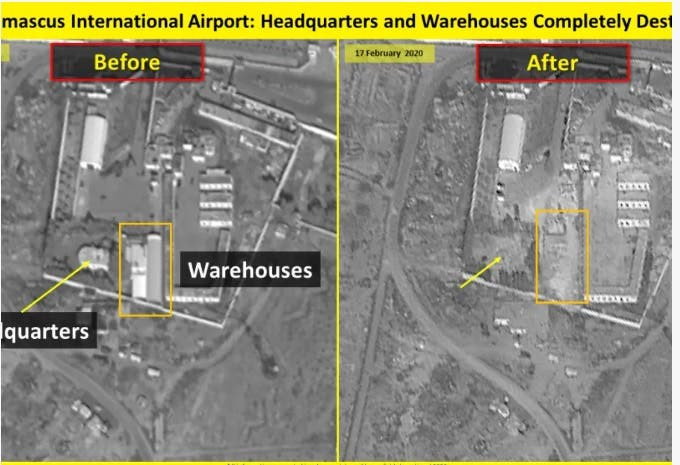 سوريا.. موقع ينشر صورا تظهر دمار مستودعات للحـرس الـثوري بدمشق