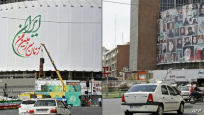 السلطات الإيرانية تزيل جدارية تحمل صور "نساء" يرتدين الحجاب في طهران