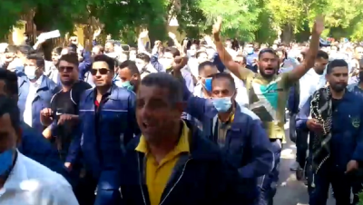 موجة احتجاجات نقابية وعمالية في إيران