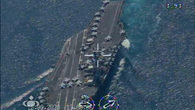 إيران تنشر صورا لحاملة صواريخ أمريكية في الخليج العربي