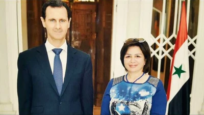 بالفيديو.. إلهام شاهين تدافع عن بشار الأسد: "ليس مـ ـجـ.ـرم حـ ـرب"