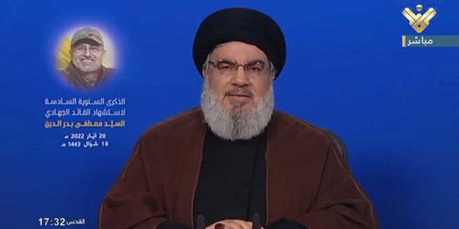 "نصرالله" يدعو المجتمع الدولي لإعادة علاقاته مع نظام الأسد