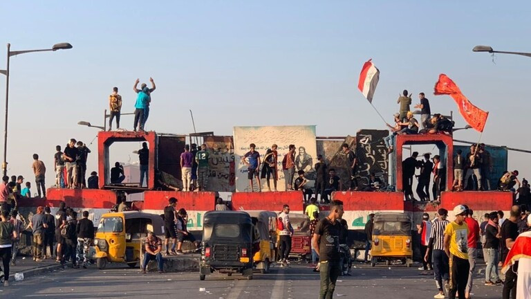 العراق.. مظاهرات في مدن عدة بمناسبة الذكرى الأولى لثورة تشرين